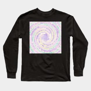 Diamond Swirl of Diamond Unicorn Dots Pattern Long Sleeve T-Shirt